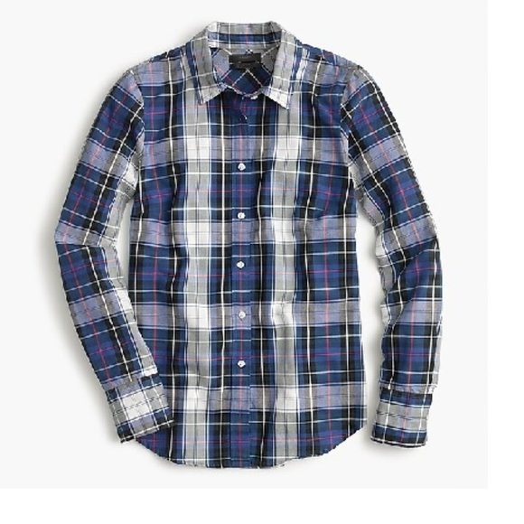 J. Crew Plaid Relaxed Shirt - Picture 2 of 6